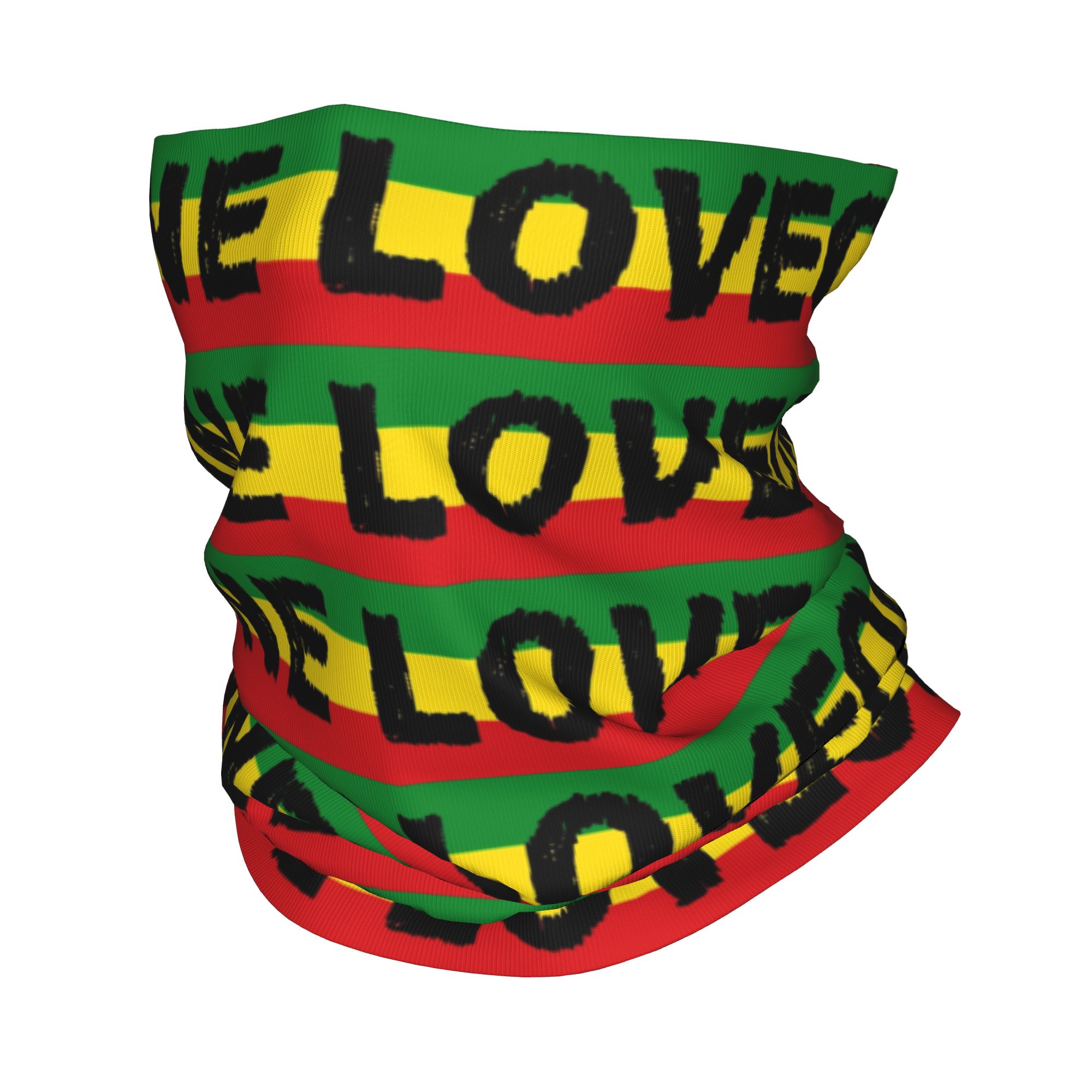 Neck Warmer Balaclava - Custom Jamaica Rasta Flag Lion of