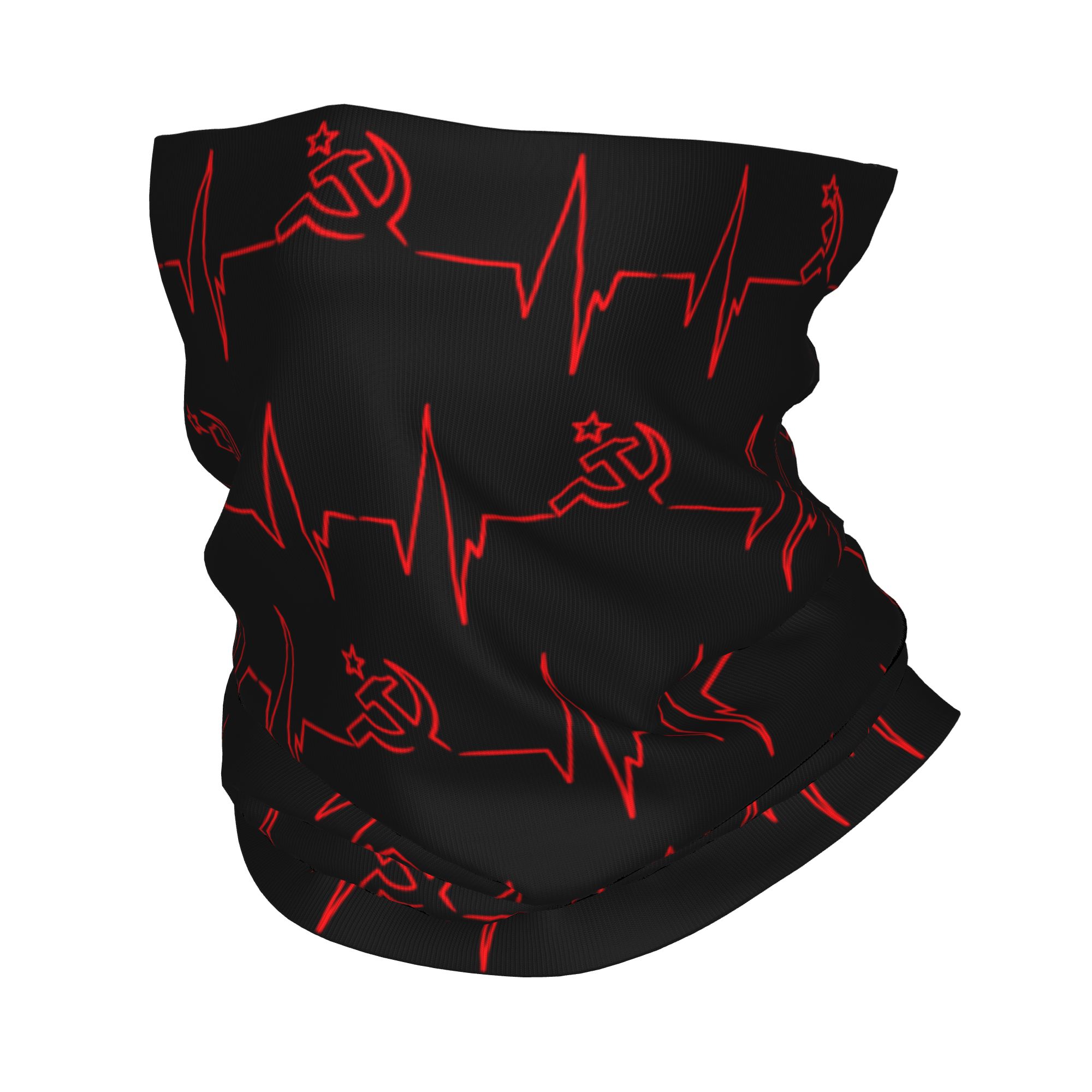 Custom Heartbeat Russian Flag  - Neck Warmer Balaclava 评论和价格