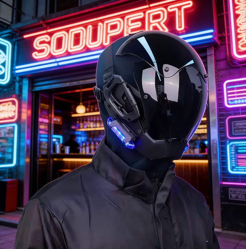 Mecha style cyberpunk helmet m - Helmet Full Face 评论和价格