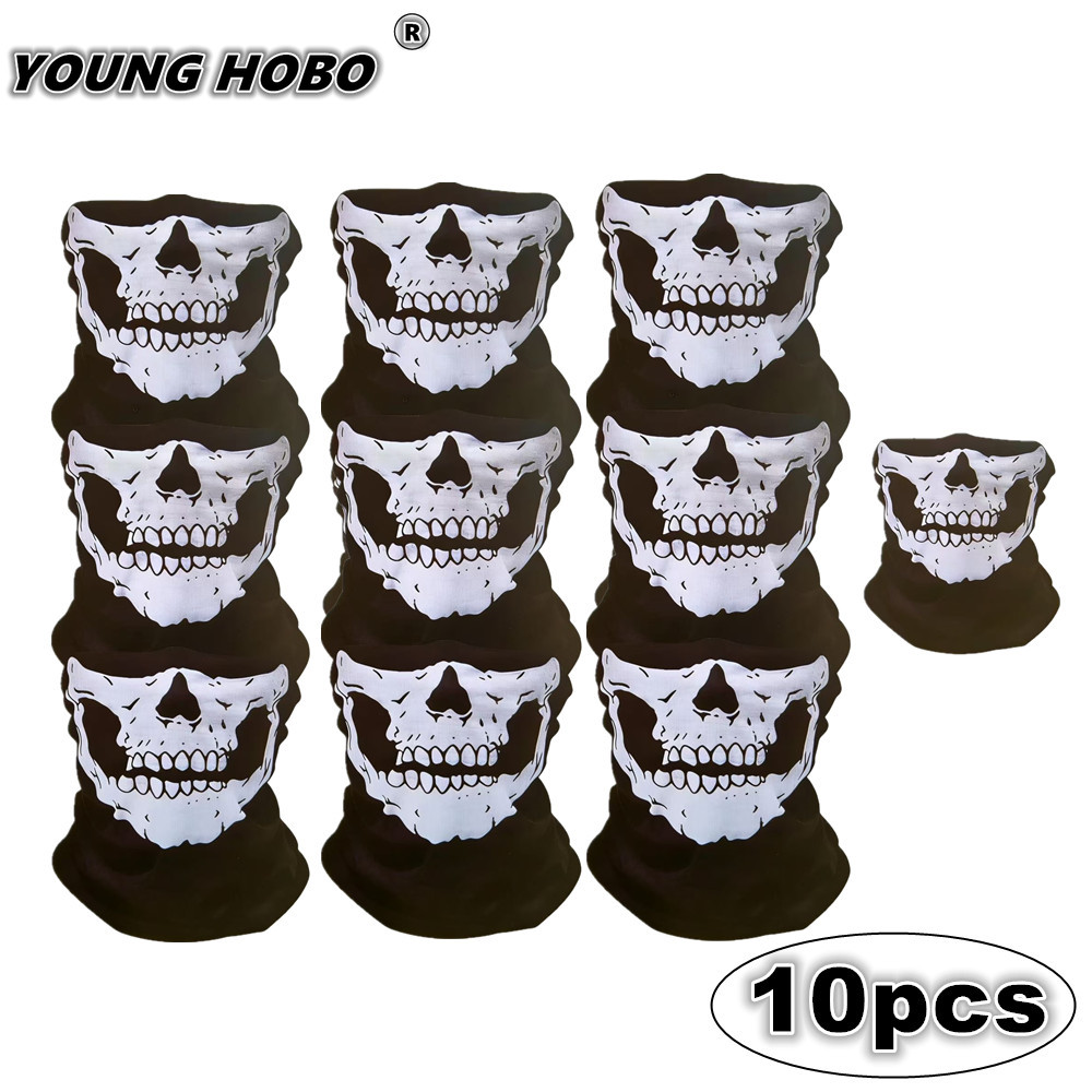 10pcs Skull Seamless Windproof - Neck Warmer Balaclava 评论和价格