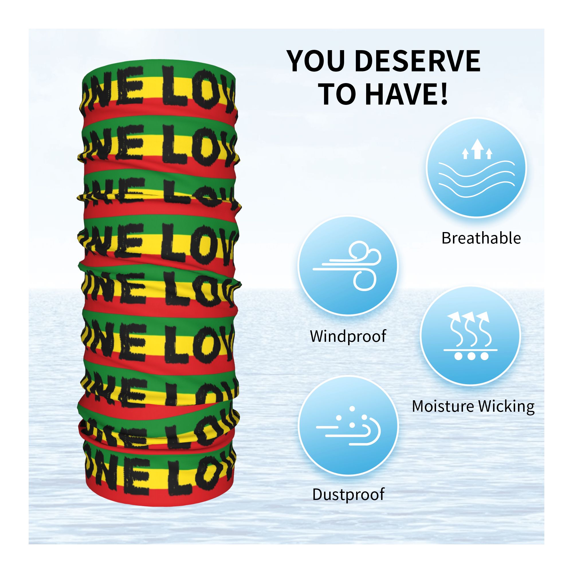 Custom Jamaica Rasta Flag Lion - Neck Warmer Balaclava 评论和价格