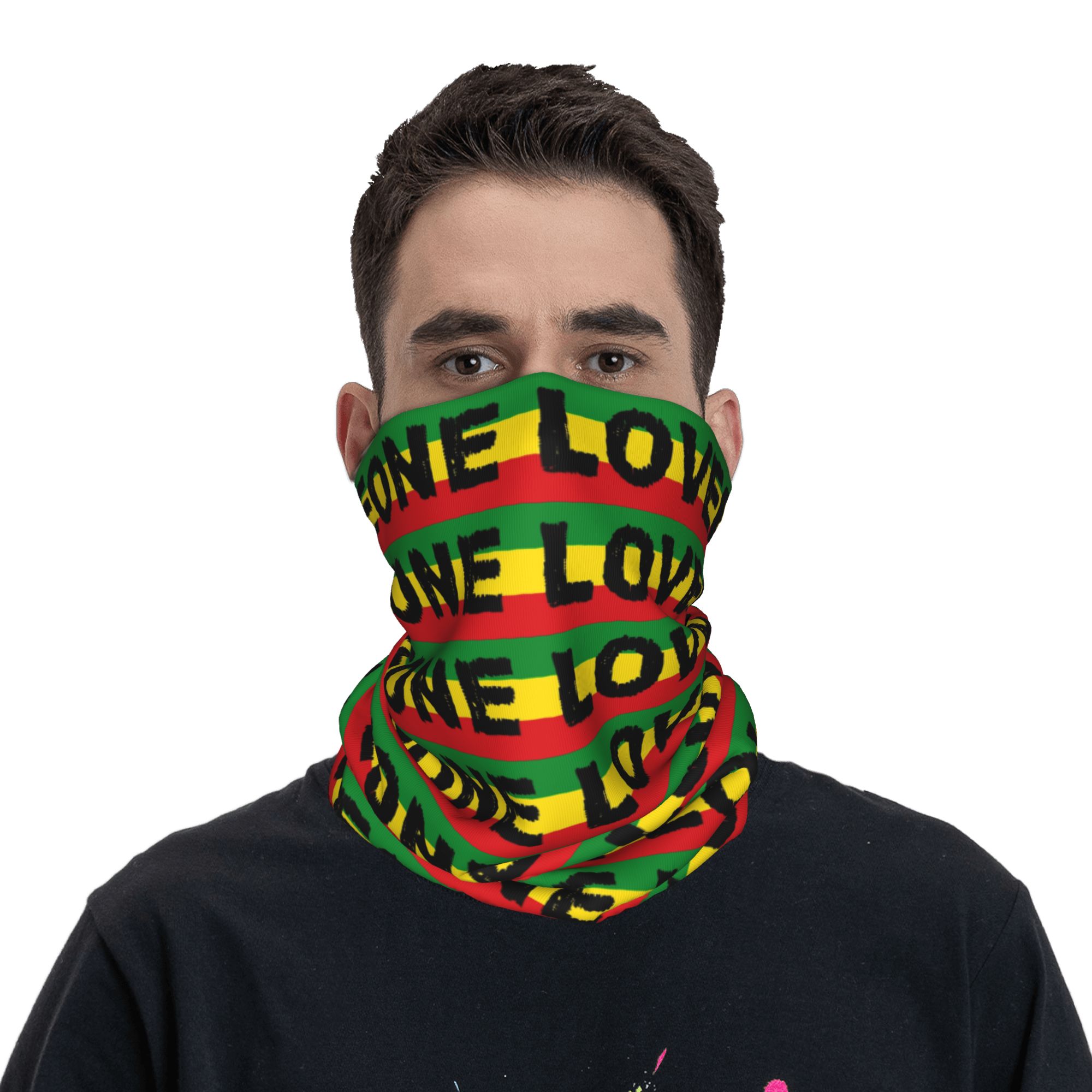Custom Jamaica Rasta Flag Lion - Neck Warmer Balaclava 评论和价格