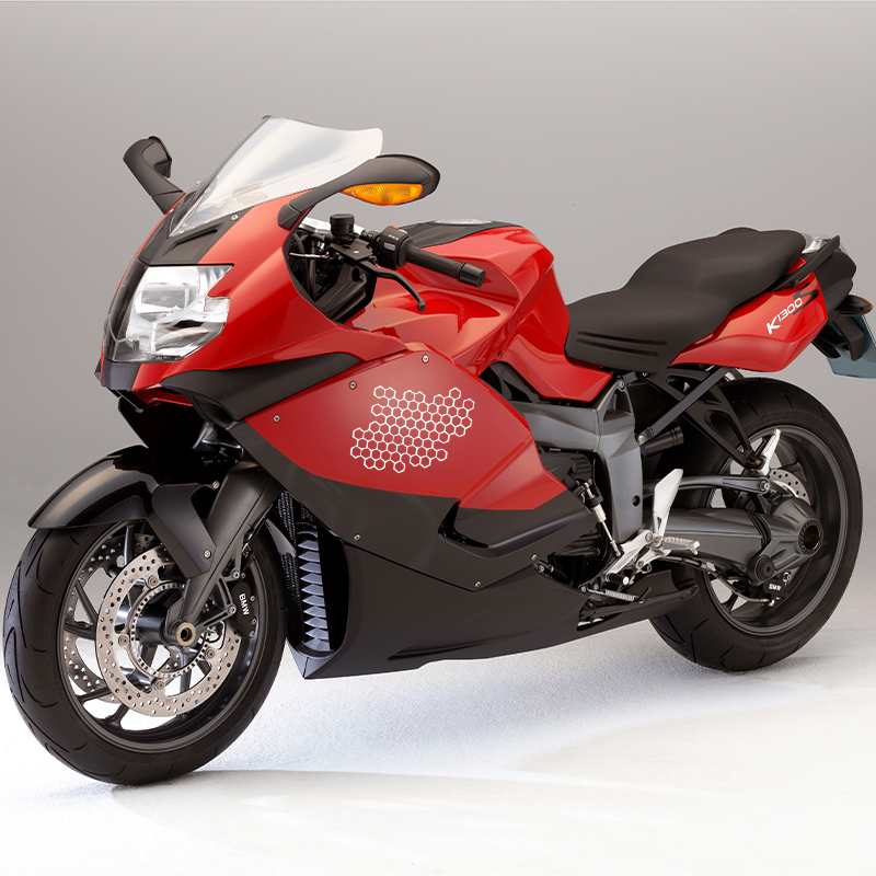 Motorcycle Sticker Honeycomb H - Motorcycle Gear Up 评论和价格