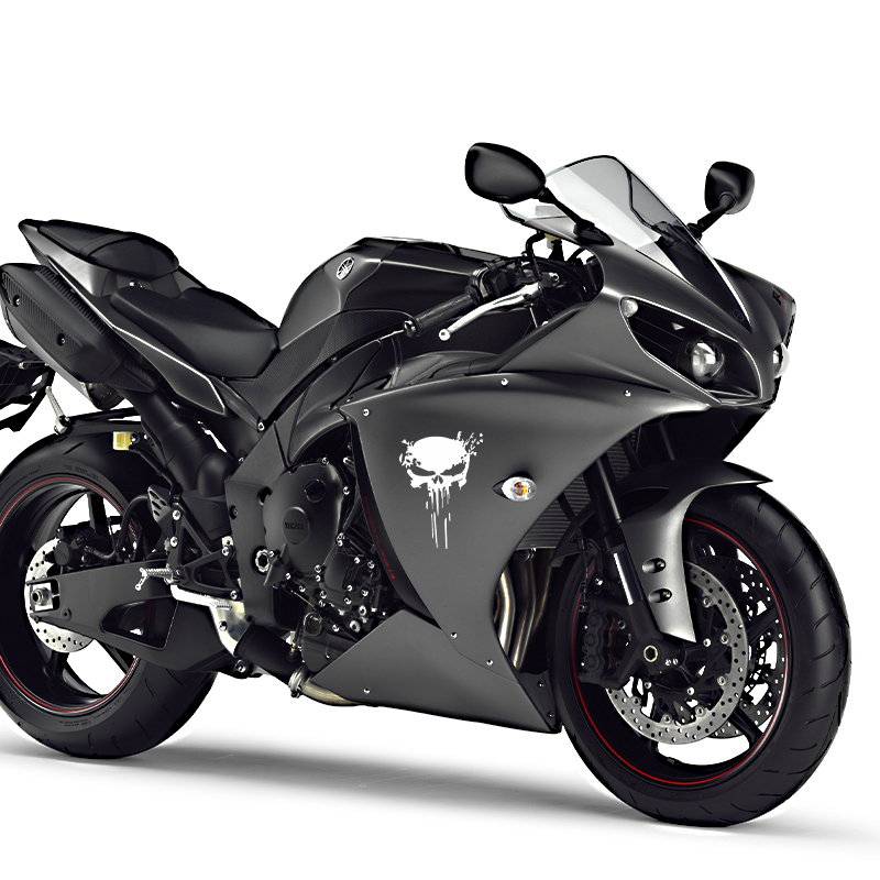 Motorcycle Stickers Skull Stic - Motorcycle Gear Up 评论和价格